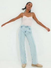 Широкие джинсы Trendyol Wide Leg модель TWOAW22JE0112/Mavi Широкие джинсы Trendyol Wide Leg модель TWOAW22JE0112/Mavi Фото