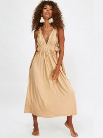 Платье миди Trendyol модель TBESS21EL4195/Bej Платье миди Trendyol модель TBESS21EL4195/Bej Фото
