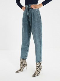 Джинси мом Trendyol Curved модель TWOAW22JE0121/Gece Mavisi Фото