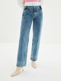 Широкие джинсы Trendyol Wide Leg модель TWOAW22JE0157/Mavi Фото