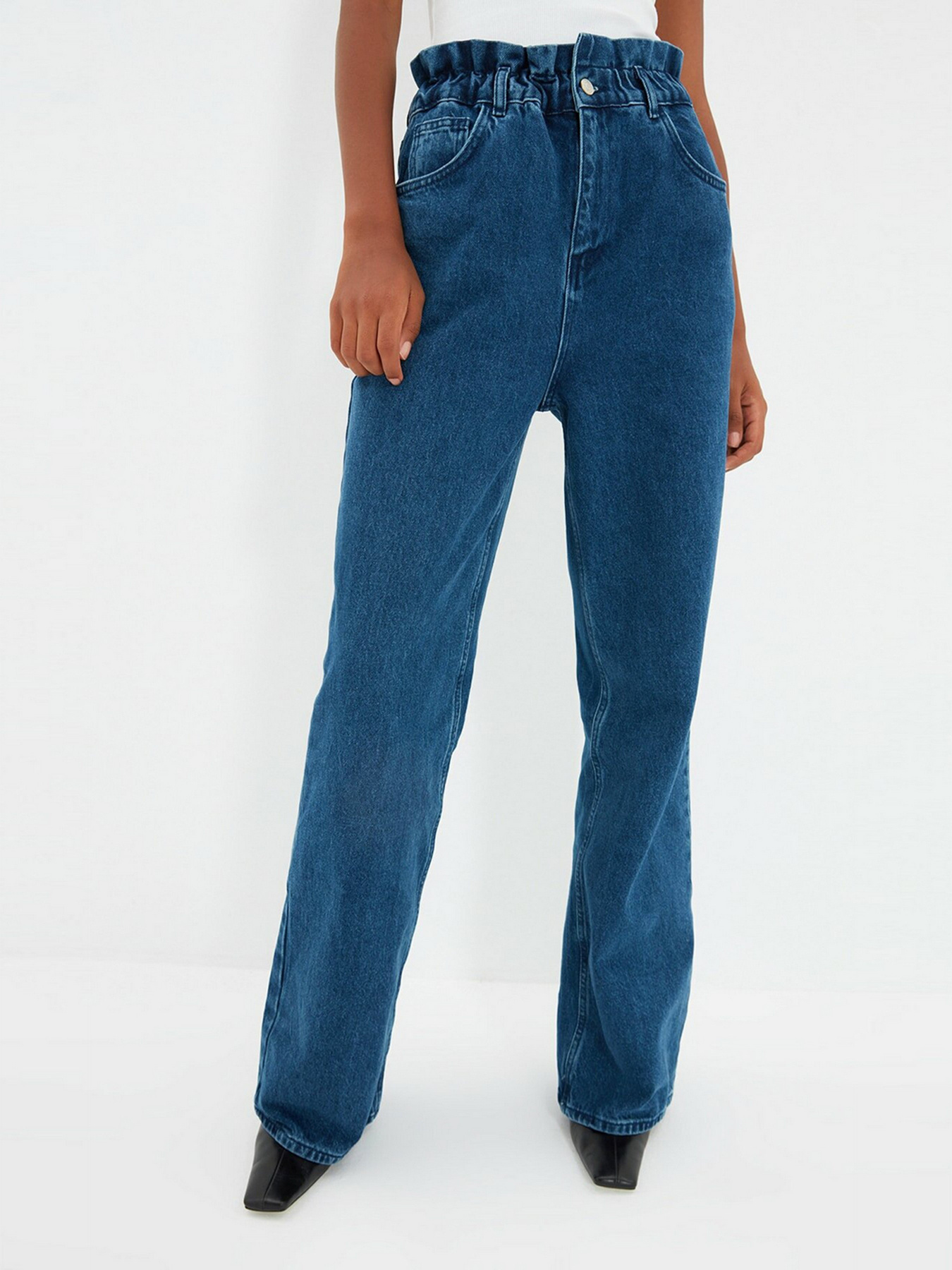 Широкі джинси Trendyol Wide Leg модель TWOAW22JE0184/Mavi Фото