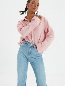 Широкі джинси Trendyol Wide Leg модель TWOAW22JE0249/Mavi Фото