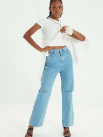 Широкі джинси Trendyol Wide Leg модель TWOAW22JE0251/Mavi Фото