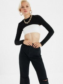 Широкие джинсы Trendyol Wide Leg модель TWOAW22JE0251/Siyah Фото