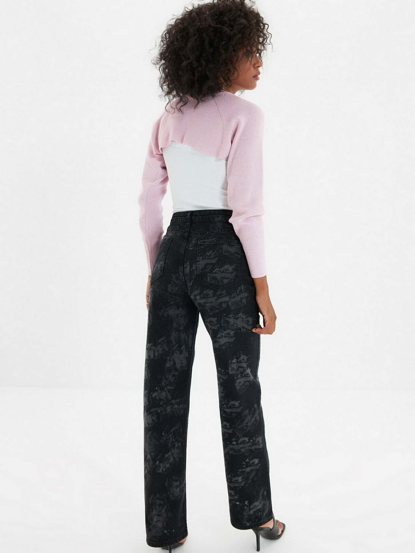 Прямі джинси Trendyol Wide Leg модель TWOAW22JE0274/Siyah Фото