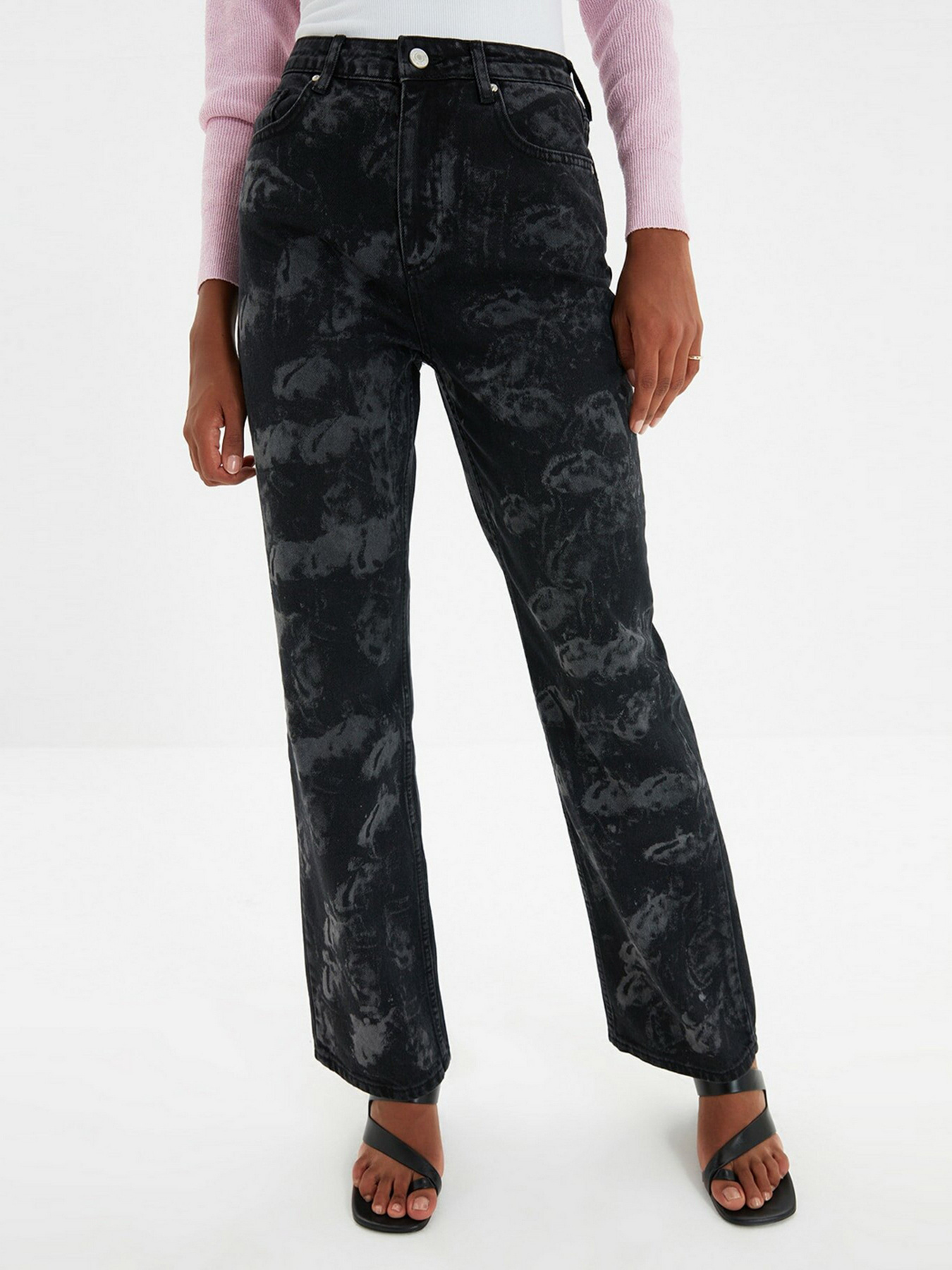 Прямі джинси Trendyol Wide Leg модель TWOAW22JE0274/Siyah Фото