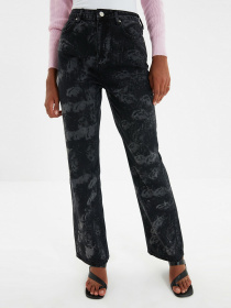 Прямі джинси Trendyol Wide Leg модель TWOAW22JE0274/Siyah Фото