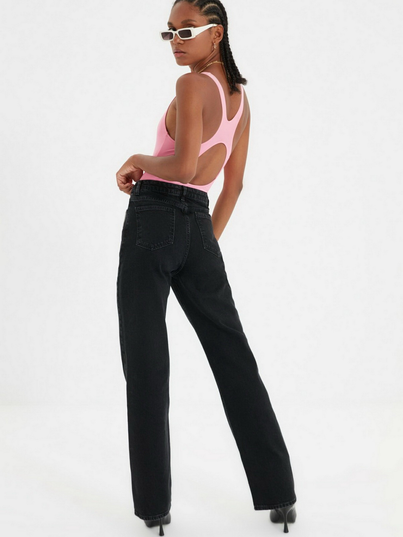 Прямі джинси Trendyol Wide Leg модель TWOAW22JE0276/Siyah Фото