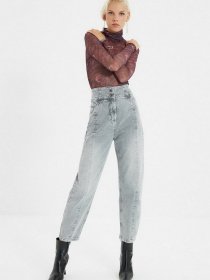 Джинсы мом Trendyol Mom модель TWOAW22JE0277/Gri Фото