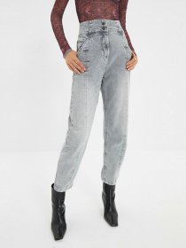 Джинсы мом Trendyol Mom модель TWOAW22JE0277/Gri Джинсы мом Trendyol Mom модель TWOAW22JE0277/Gri Фото