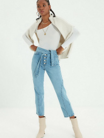 Прямые джинсы Trendyol Straight модель TWOAW22JE0280/Mavi Фото