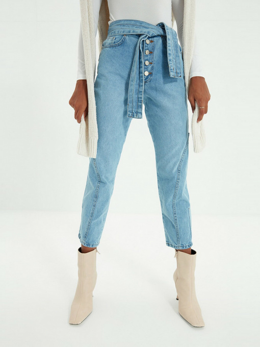 Прямые джинсы Trendyol Straight модель TWOAW22JE0280/Mavi Фото