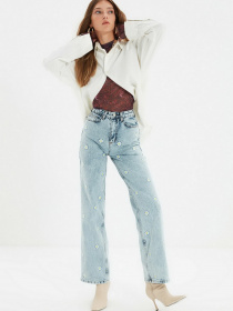 Широкі джинси Trendyol Wide Leg модель TWOAW22JE0282/Mavi Фото