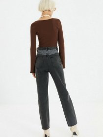 Прямые джинсы Trendyol Bootcut модель TWOAW22JE0422/Antrasit Фото