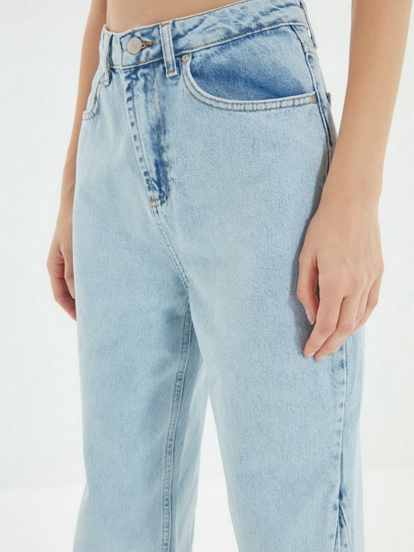 Широкие джинсы Trendyol Wide Leg модель TWOAW22JE0451/Mavi Фото