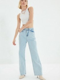 Широкие джинсы Trendyol Wide Leg модель TWOAW22JE0451/Mavi Фото