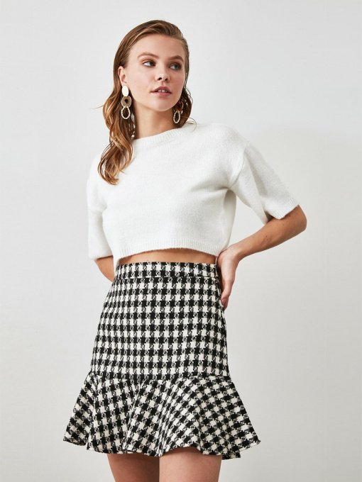 Юбка мини Trendyol модель TWOAW20ET0429/Cok Renkli Фото