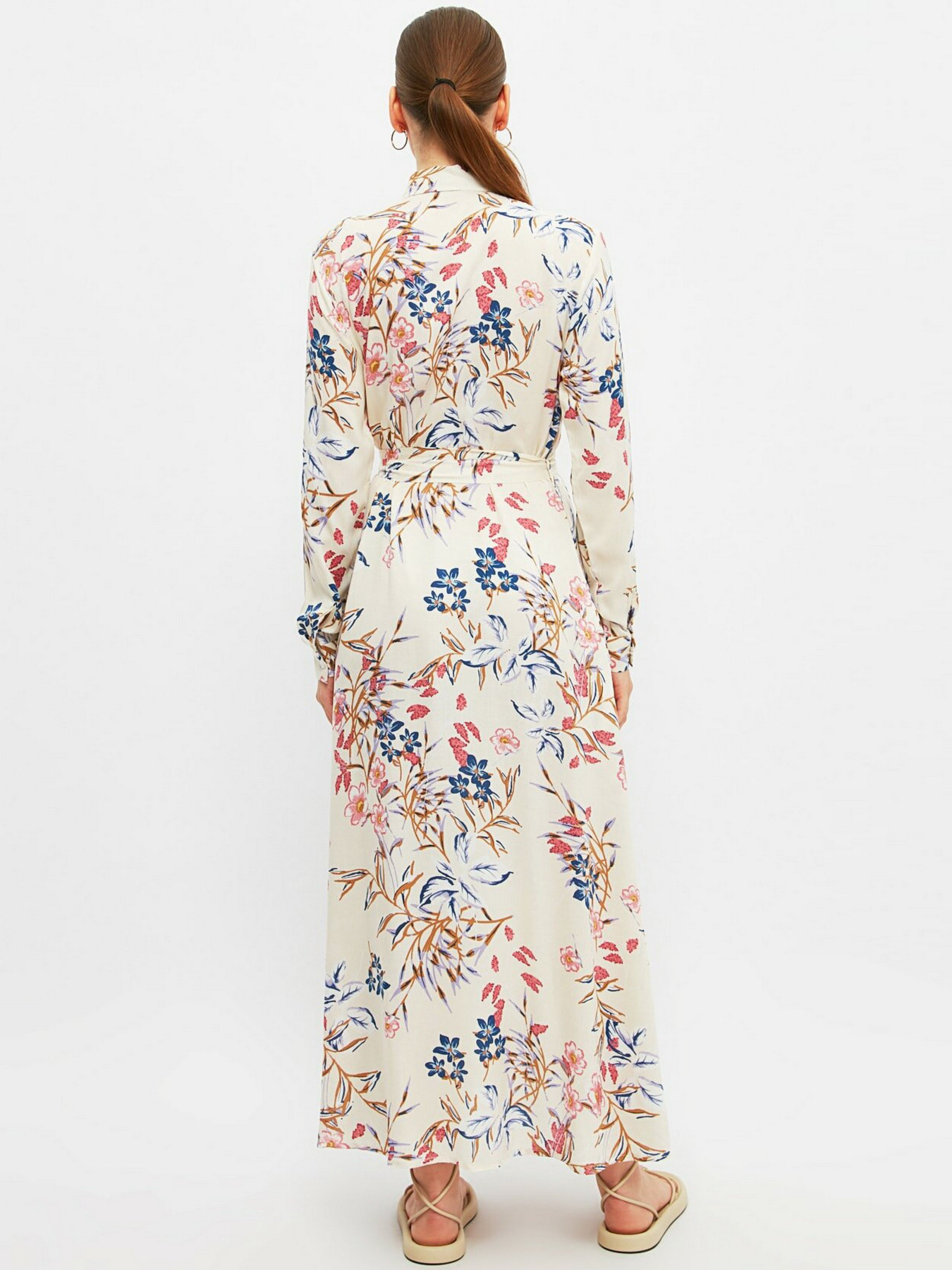 Платье макси Trendyol модель TCTSS21EL4270/Beyaz Фото