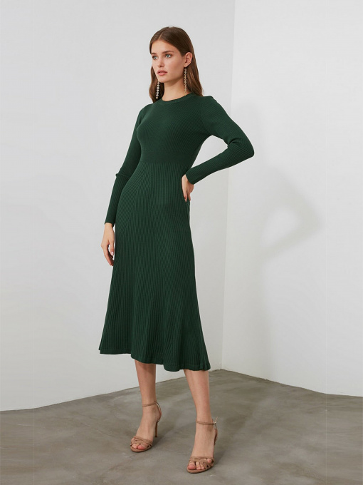 Платье миди Trendyol модель TWOAW21EL0422/Yesil Фото