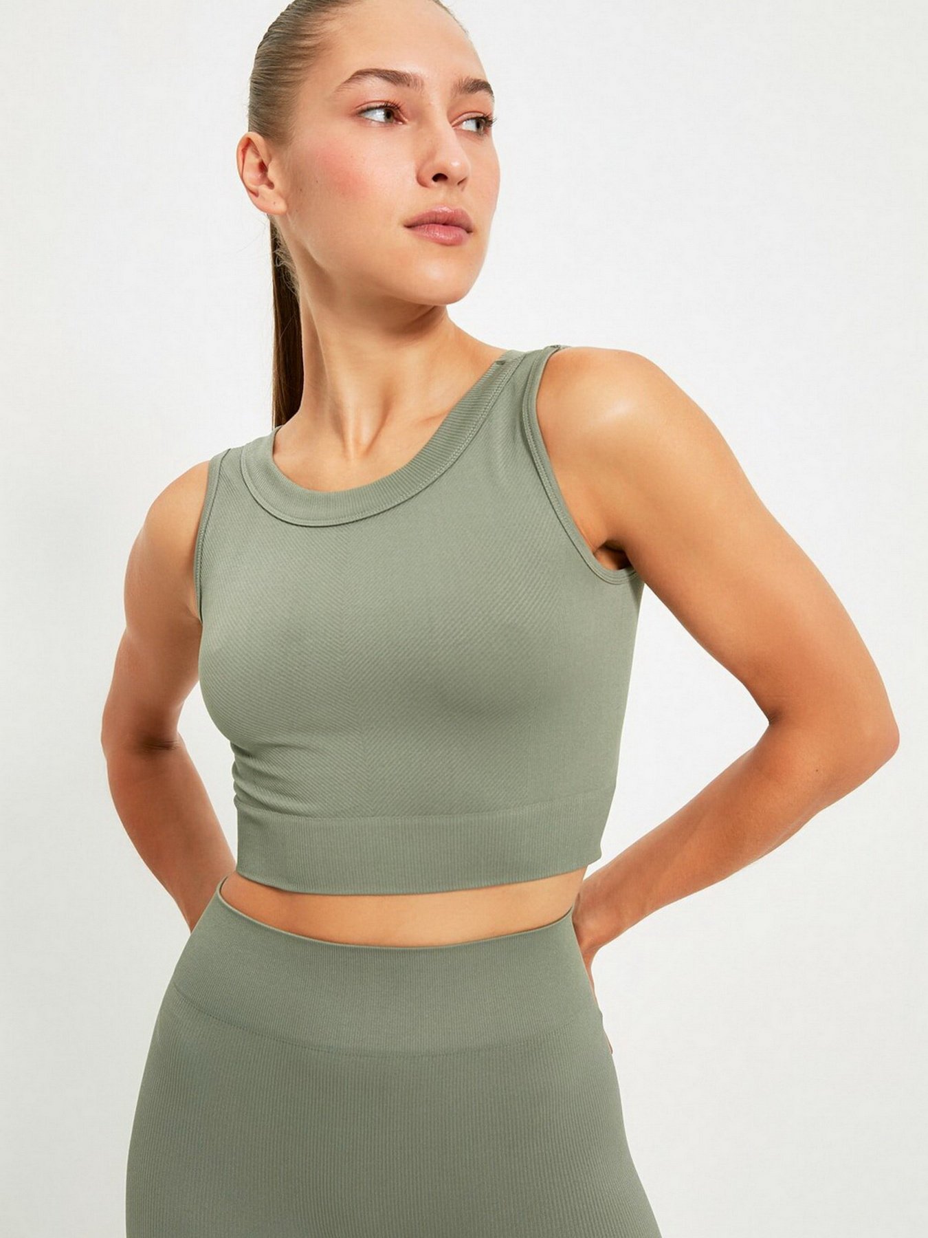 Топ Trendyol модель TWOAW22SS0011/Haki Фото