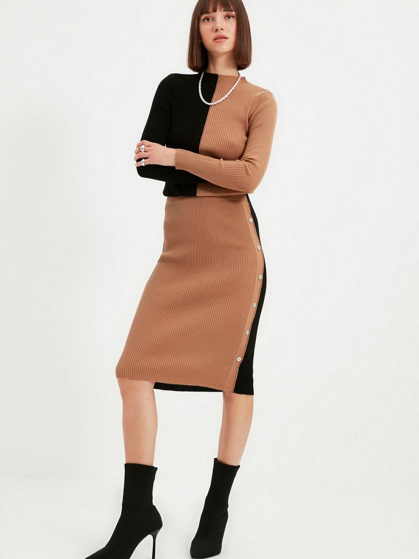 Повсякденний костюм Trendyol модель TWOAW22AU0079/Camel Фото