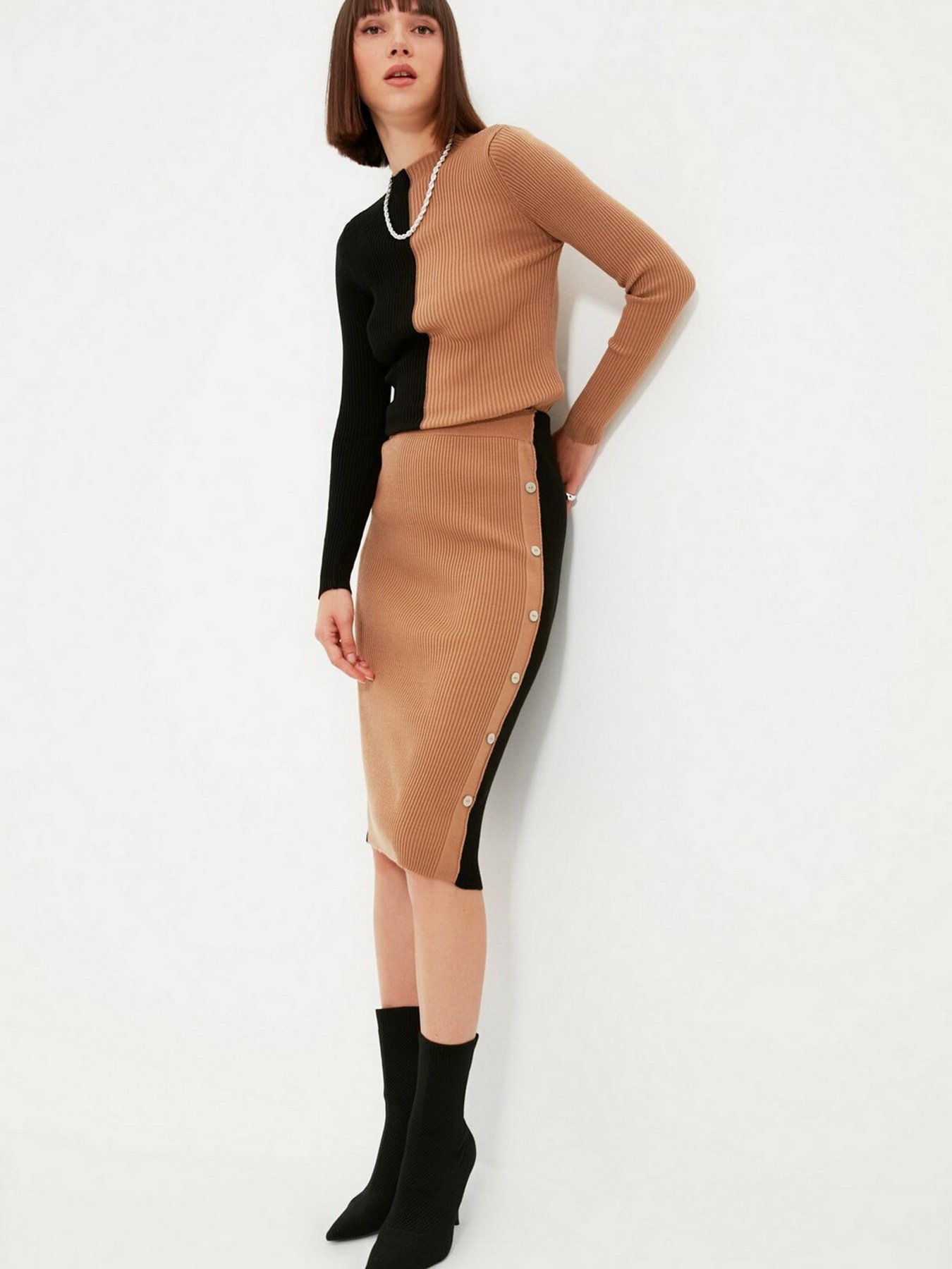 Повсякденний костюм Trendyol модель TWOAW22AU0079/Camel Фото