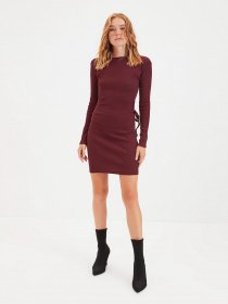 Платье мини Trendyol модель TWOAW22EL0887/Bordo Фото