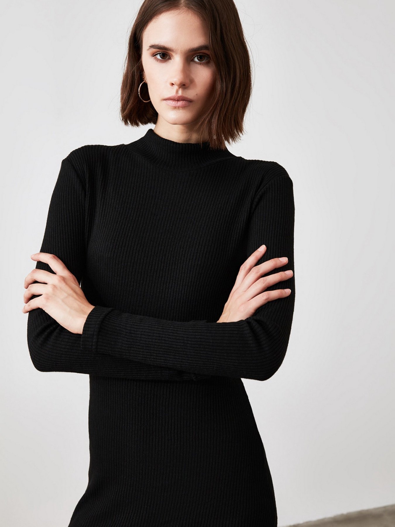 Сукня міді Trendyol модель TWOAW21EL0135/Siyah Фото