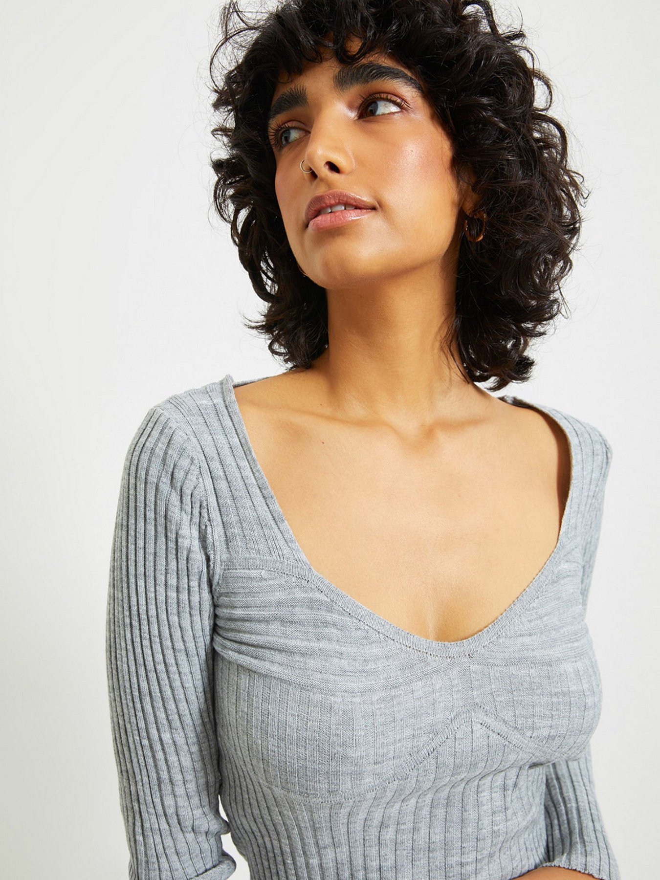 Платье мини Trendyol модель TWOAW22EL0047/Gri Фото