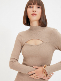 Платье миди Trendyol модель TWOAW22EL1271/Vizon Фото