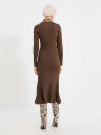 Платье миди Trendyol модель TWOAW21EL0422/Kahverengi Фото