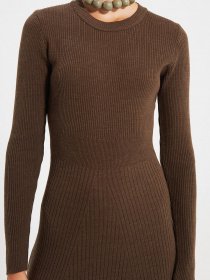 Платье миди Trendyol модель TWOAW21EL0422/Kahverengi Фото