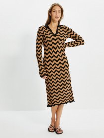 Платье миди Trendyol модель TWOAW22EL0004/Camel Фото