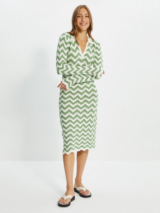 Платье миди Trendyol модель TWOAW22EL0004/Ekru Фото