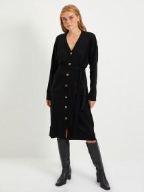 Платье миди Trendyol модель TWOAW22EL0034/Siyah Фото