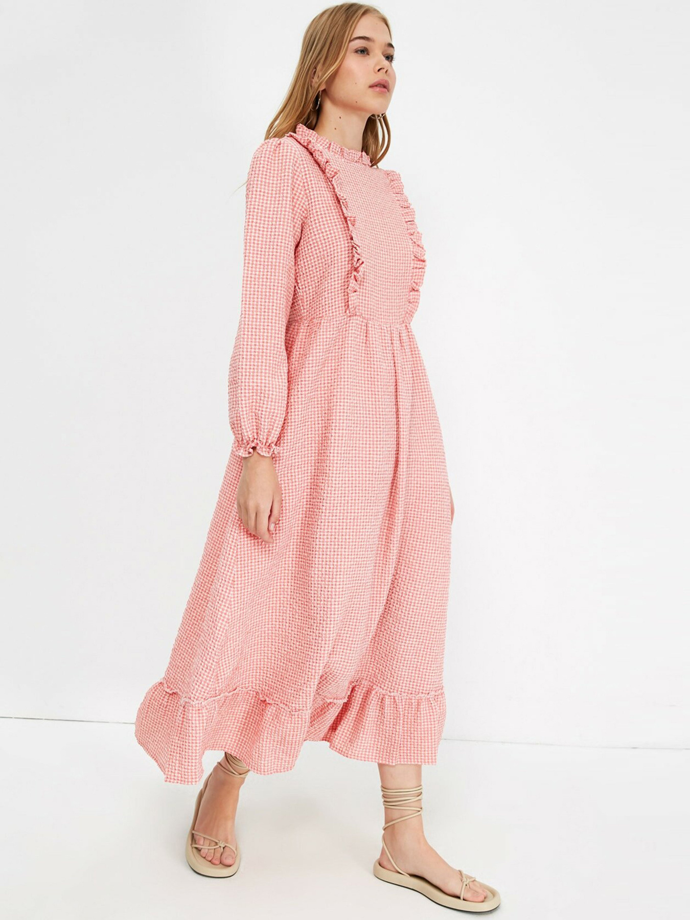 Сукня максі Trendyol модель TCTSS21EB0028/Pembe Фото