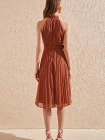 Платье миди Trendyol модель TWOSS20EL1341/Turuncu Фото