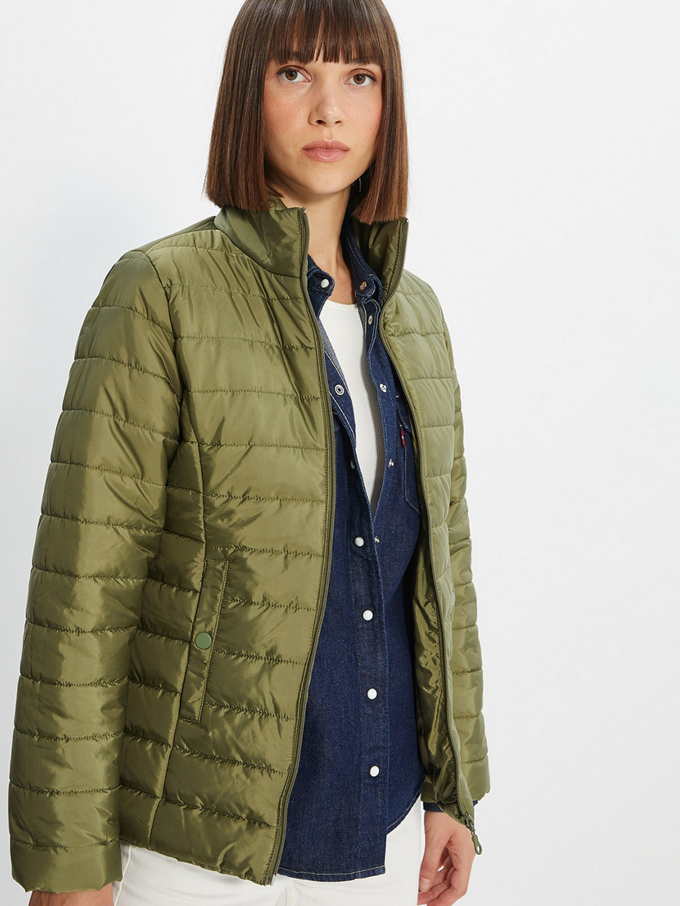 Демисезонная куртка Trendyol модель TWOAW22MO0101/Haki Фото