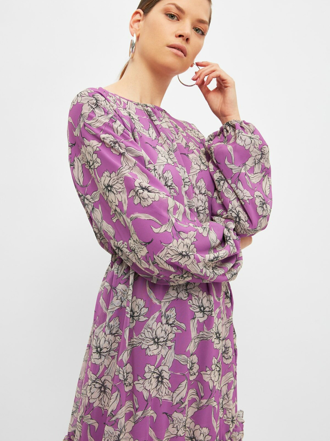 Платье макси Trendyol модель TCTSS21EL3834/Lila Фото