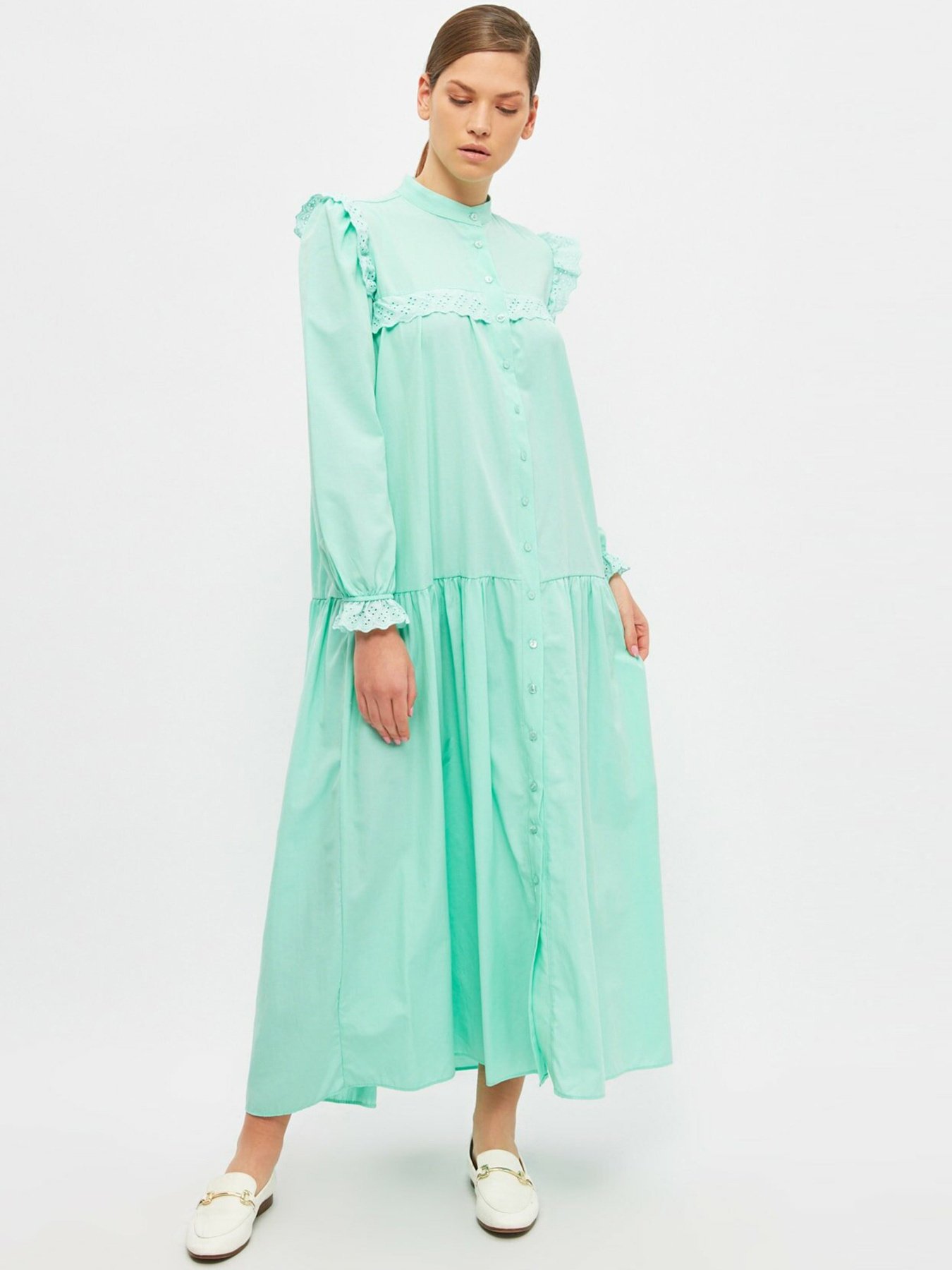 Платье макси Trendyol модель TCTSS21EB0002/Mint Фото