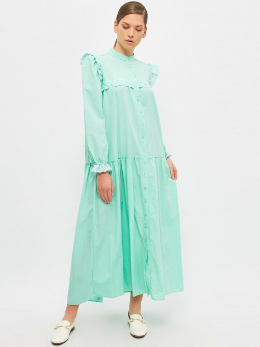 Платье макси Trendyol модель TCTSS21EB0002/Mint Фото