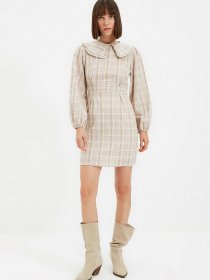 Платье мини Trendyol модель TWOAW22EL0376/Camel Фото