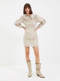 Платье мини Trendyol модель TWOAW22EL0376/Camel Фото