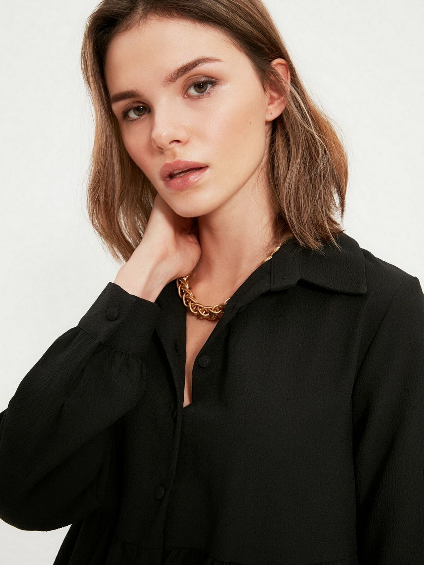 Платье мини Trendyol модель TWOAW22EL0915/Siyah Фото