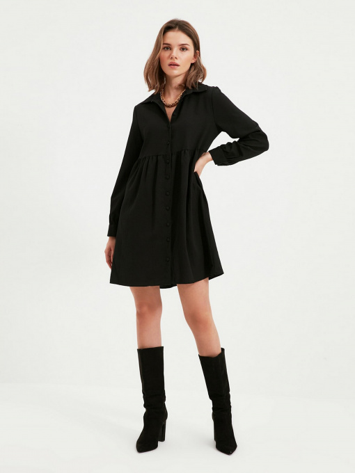 Платье мини Trendyol модель TWOAW22EL0915/Siyah Фото