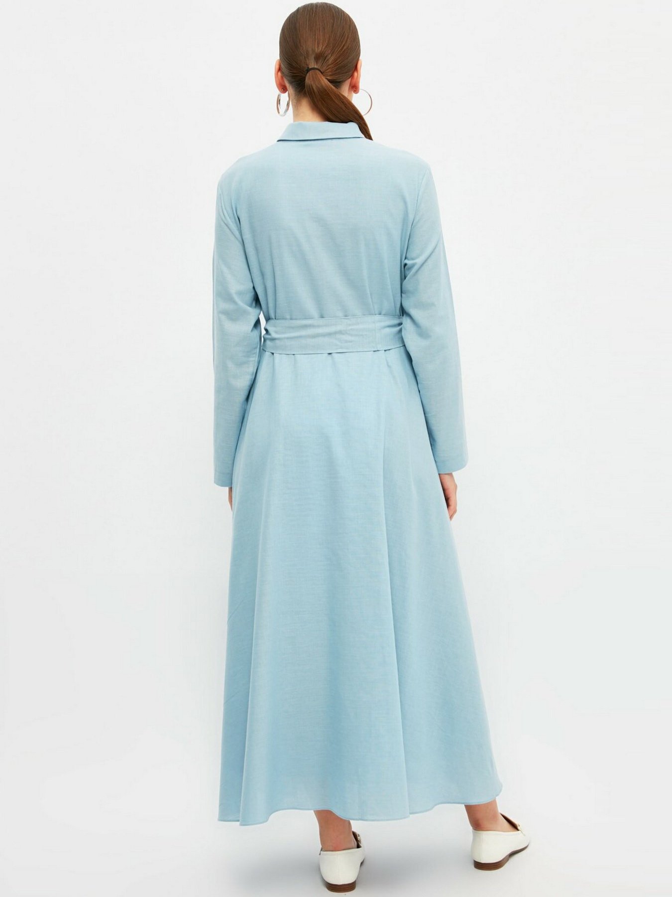 Платье макси Trendyol модель TCTSS21EL4100/Mavi Фото