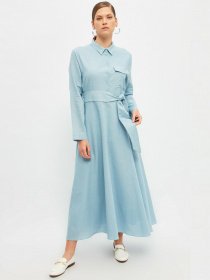 Платье макси Trendyol модель TCTSS21EL4100/Mavi Фото