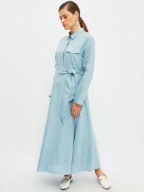 Платье макси Trendyol модель TCTSS21EL4100/Mavi Фото