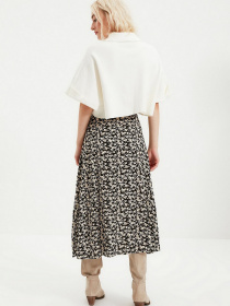 Юбка миди Trendyol модель TWOSS20ET0230/Siyah Фото