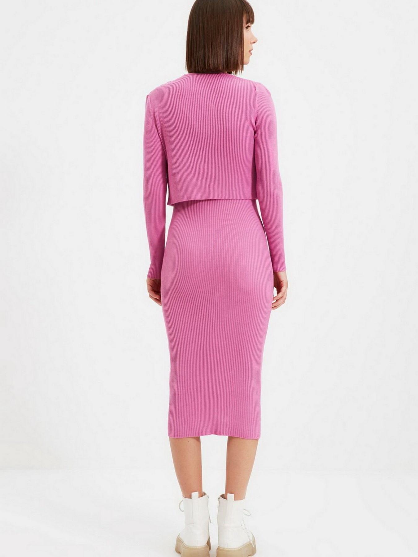 Сукня міді Trendyol модель TWOSS21EL0208/Pembe Сукня міді Trendyol модель TWOSS21EL0208/Pembe Фото